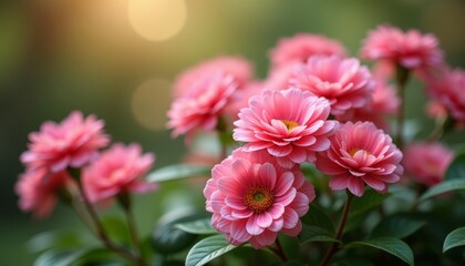 Obraz premium Blooming with joy A bouquet of vibrant pink flowers