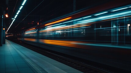 Fototapeta premium Modern Railway Transport in Action