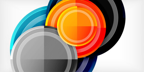 Geometric design abstract background - circles