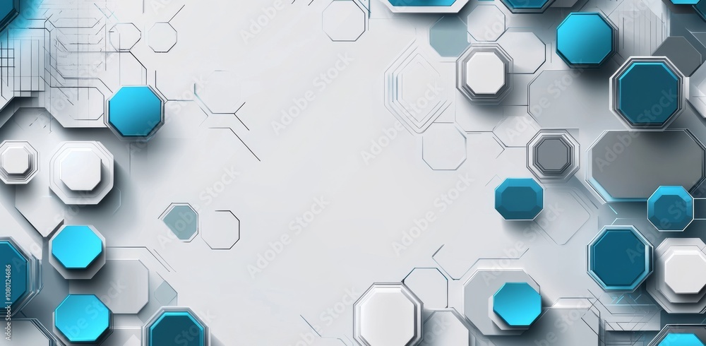 Poster The contemporary backdrop of modern business is adorned with abstract geometric shapes that reflect a sophisticated blend of creativity and technology, suitable for various professional applications