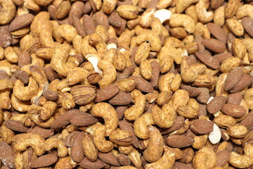 A delightful assortment of various nuts and seeds, perfect for enjoyable snacking moments