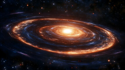 Spiral Galaxy in Space - Digital Illustration