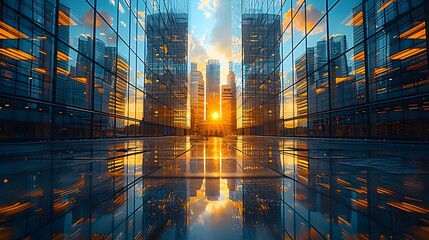 Financial district create a financial hub. AI generated