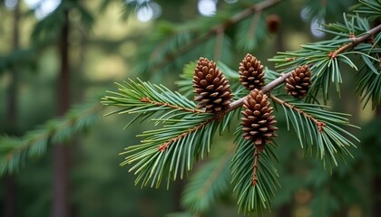 Fototapeta premium Natures intricate beauty Pine cone and needles