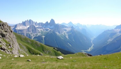  Epic mountain vista with lush green valley