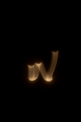 Crescent moon captured with light motion blur
