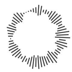 Radial sound wave concentric audio rhythm line dynamic set. Radial signal or vibration elements. Depicting audio music