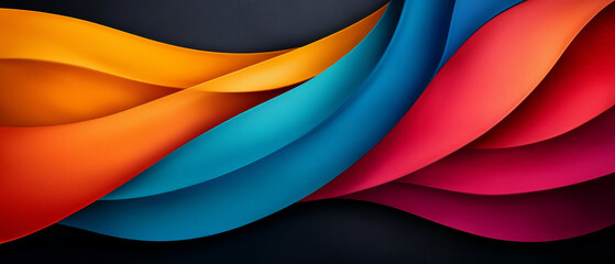 Interlocking Shapes and Organic Flow in a Vibrant Abstract Composition