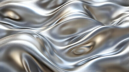 Abstract Silver Fabric Background - 3D Render