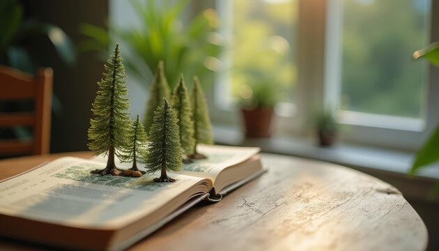  A cozy reading nook with a touch of nature