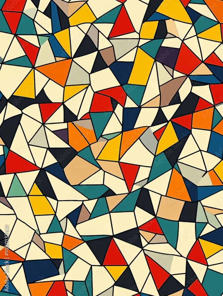 Poster random triangular pattern