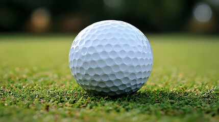Obraz premium Golf Ball on Green Grass - Photo