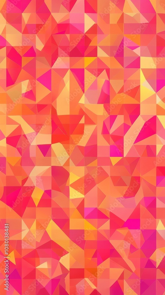Poster random triangular pattern