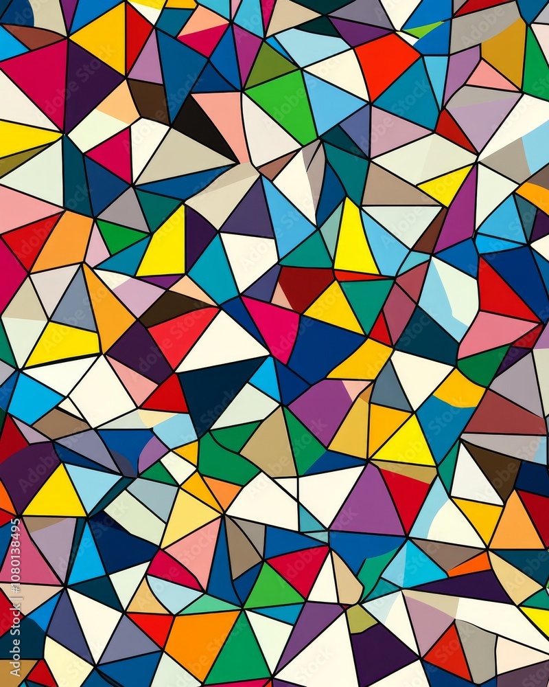 Poster random triangular pattern