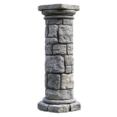 stone pillar isolated on transparent background