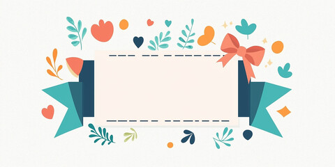 Certificate graphic illustration, minimal style, solid color, white background