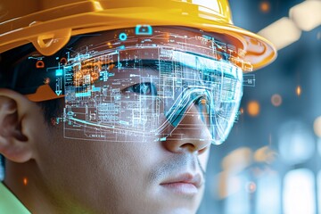 Modern Engineer with Augmented Reality Technology