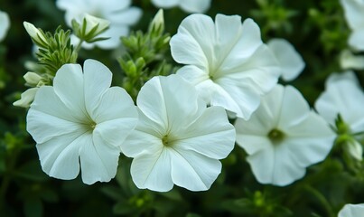 Small White Flowers Grow In The Garden, Generative AI 