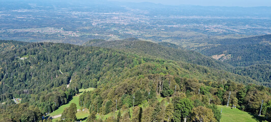 View from the viewpoint at the top of Sljeme towards the north