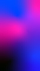 Obraz premium Blurred Neon Background. Vertical Social media template with glowing gradient purple blue dark colors. 1920x1080 ratio