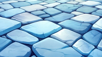 A blue and white stone floor with a rough texture