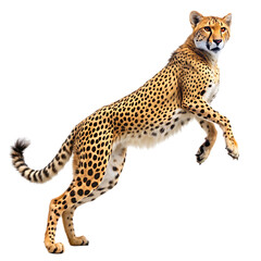 Fototapeta premium Tiger prowling approaching and looking at the camera isolated created