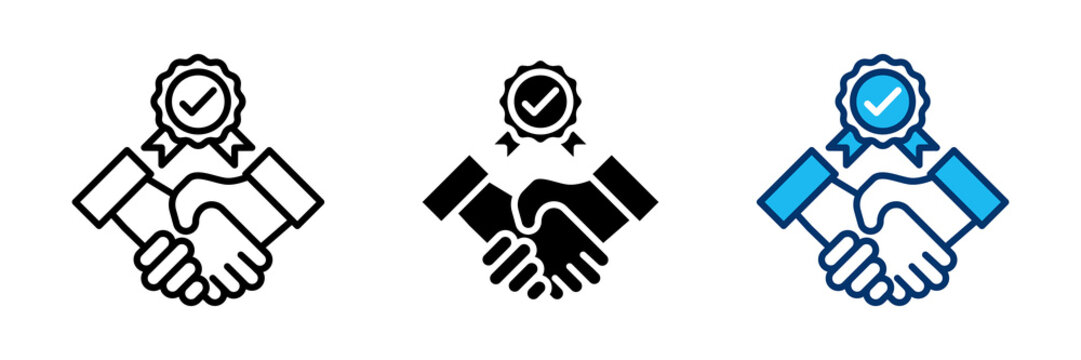 Commitment icon web banner design vector illustration template