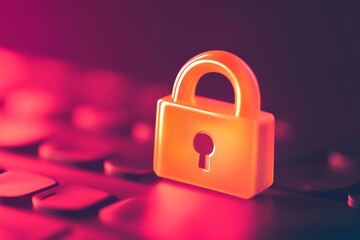 Digital Security Lock on Keyboard.