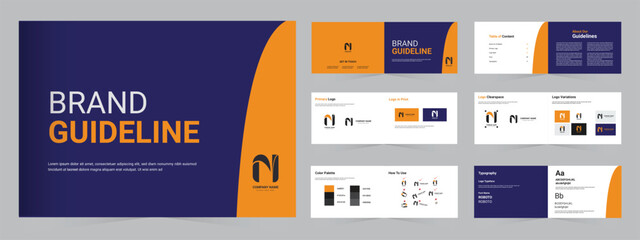 Brand identity guidelines template, brand guideline design
