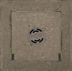 Fototapeta premium manhole cover in the street 