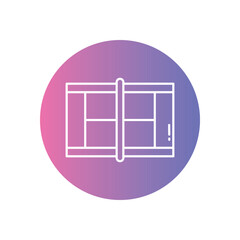 Tennis Court vector icon stock illustration
