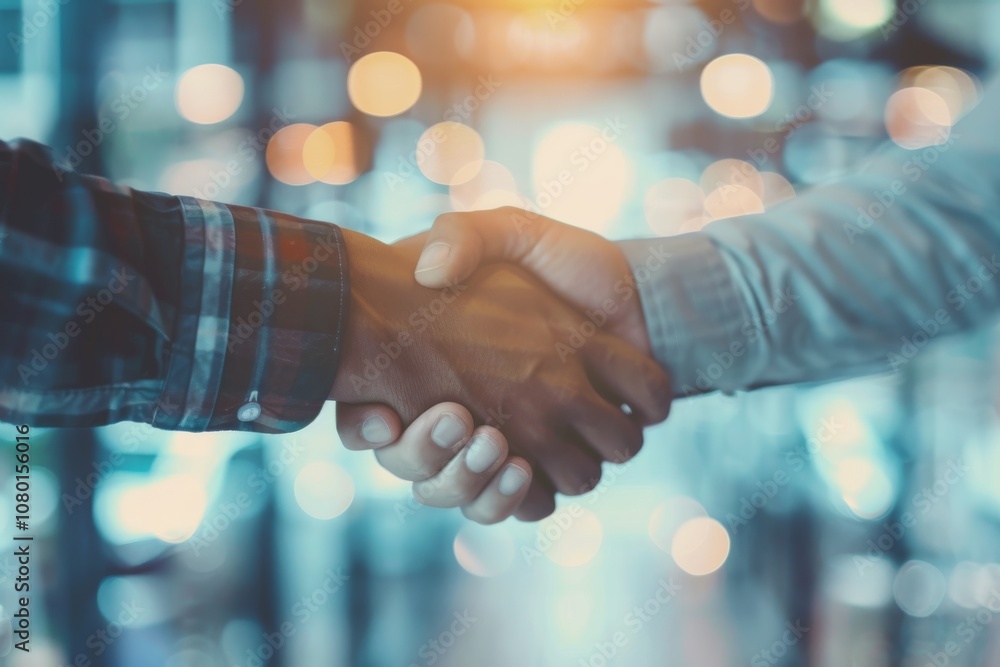 Leinwandbilder a professional handshake occurs between colleagues operating within a legal context, often signifyin
