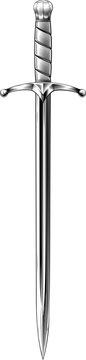 silver sword, medieval weapon, shiny metal clip art preview