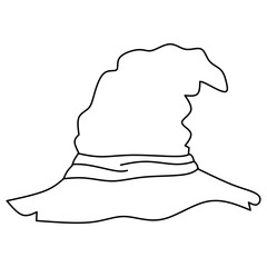 accessory, art, background, black, black magic, cap, cartoon, clothing, concept, contour, costume, decoration, design, doodle, drawing, drawn, element, fantasy, graphic, halloween, hat, headwear, horr