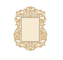 FRAME VINTAGE GOLD ILLUSTRATION ROYAL CREST
