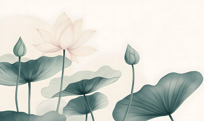 modern 2D doodle cartoon flower and leaf concept with open space for text, featuring whimsical floral and leafy elements on crisp white backgrounds.