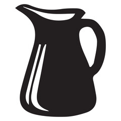 white jug on a white background