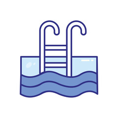 Swimming Pool vector icon stock illustration