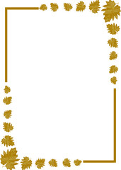 frame made of yellow flowers and leaves