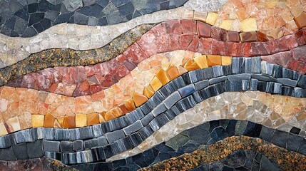 Artistic mosaic pattern inspired by nature