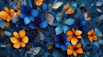 Artistic mosaic pattern inspired by nature