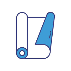 Gymnastics Mat vector icon stock illustration