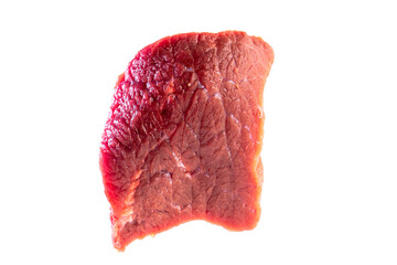 Raw beef meat isolated on white background. Food concept