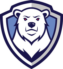 Bear Mascoat logo with a shield 