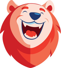 Bear Mascoat logo with a smile