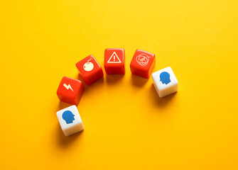 Exchange of threats and curses between persons. Concept of verbal conflict. Defeat the opponent...