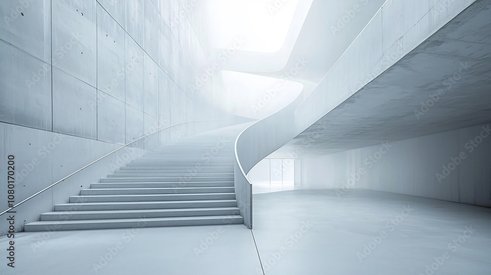 Poster a clean minimalistic geometric abstract background featuring pale gray tones and ample negative spac
