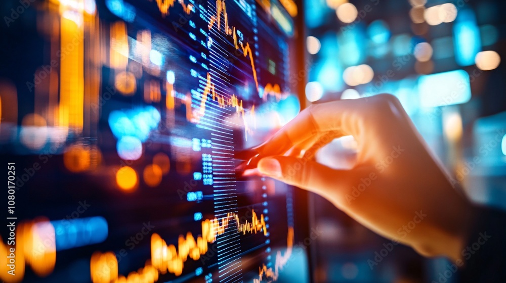 Poster dynamic trading visualization with stock market data