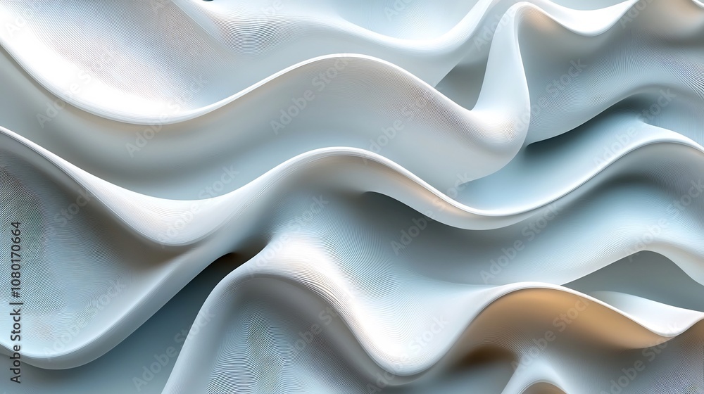 Poster serene abstract geometric background with smooth gradient effects featuring a spacious clean design 