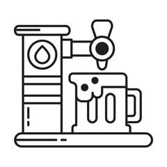 Beer Tap icon vector on white background
